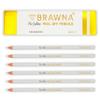 Brawna 6 Pack Brow Pro Peel Off Pencils For Lip & Eyebrow Mapping - Microblading Supplies - White view 1