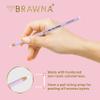Brawna 6 Pack Brow Pro Peel Off Pencils For Lip & Eyebrow Mapping - Microblading Supplies - White view 4