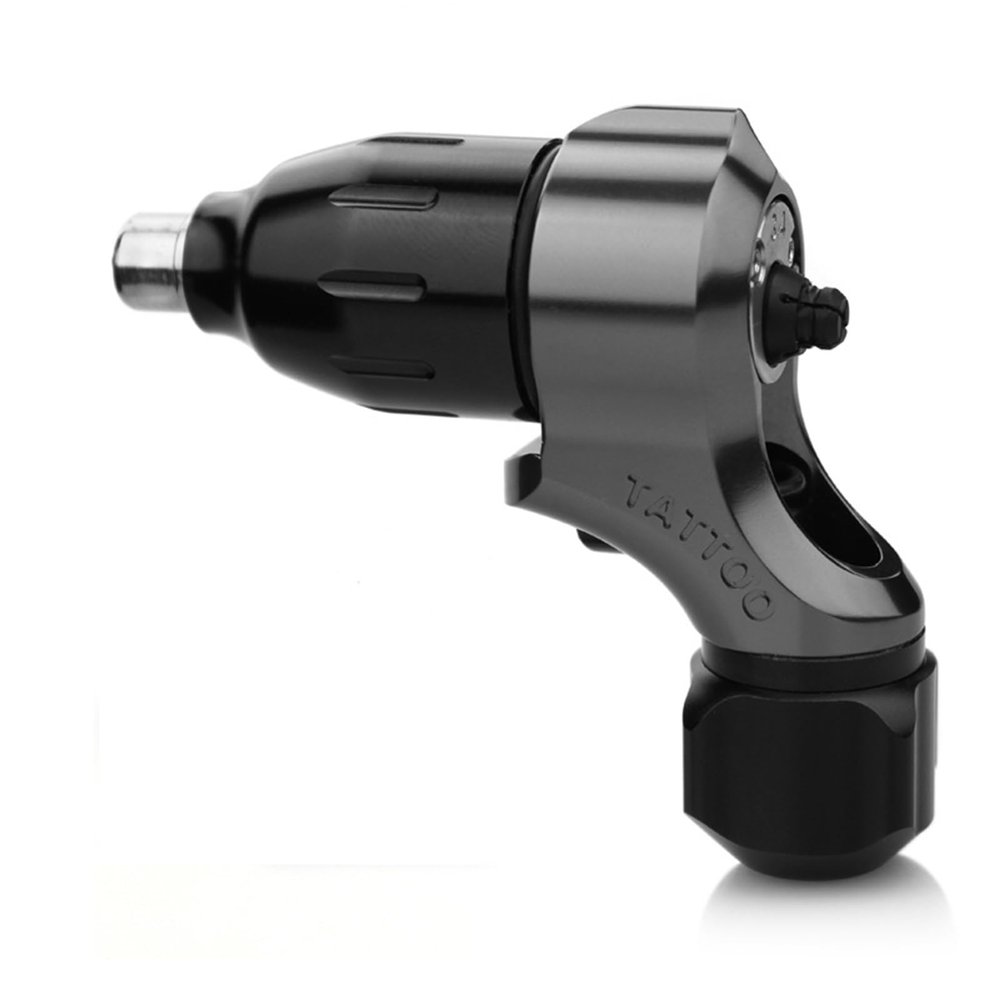 Rotary Tattoo Machine Professional Drive Tattoo Machine Swiss Motor Tattoo Gun with Stroke Caps 2.8 3.4mm 4 mm for Lining Shading,Gray