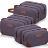Eccliy 6 Set Groomsmen Gifts Men Toiletry Bags Men's Travel Shaving Kit Bathroom Bags Water Resistant Toiletry Case for Wedding Groomsman Proposal Gift Travel Accessories(Gray) view 1