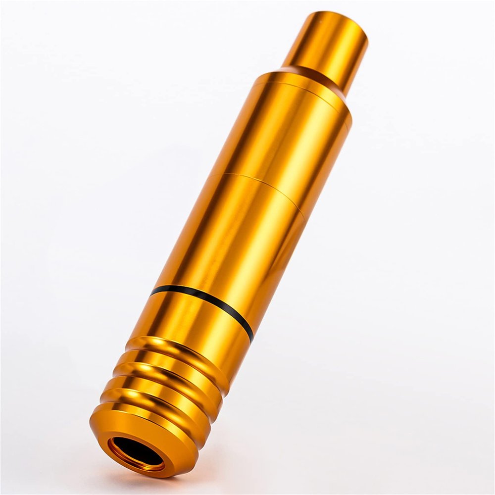 Rotary Tattoo Gun Machine Pen RCA/DC Interface Professional Permanent Makeup Eyebrows Lips Tattoo Pen for Tattoo Artist Body,Metallic