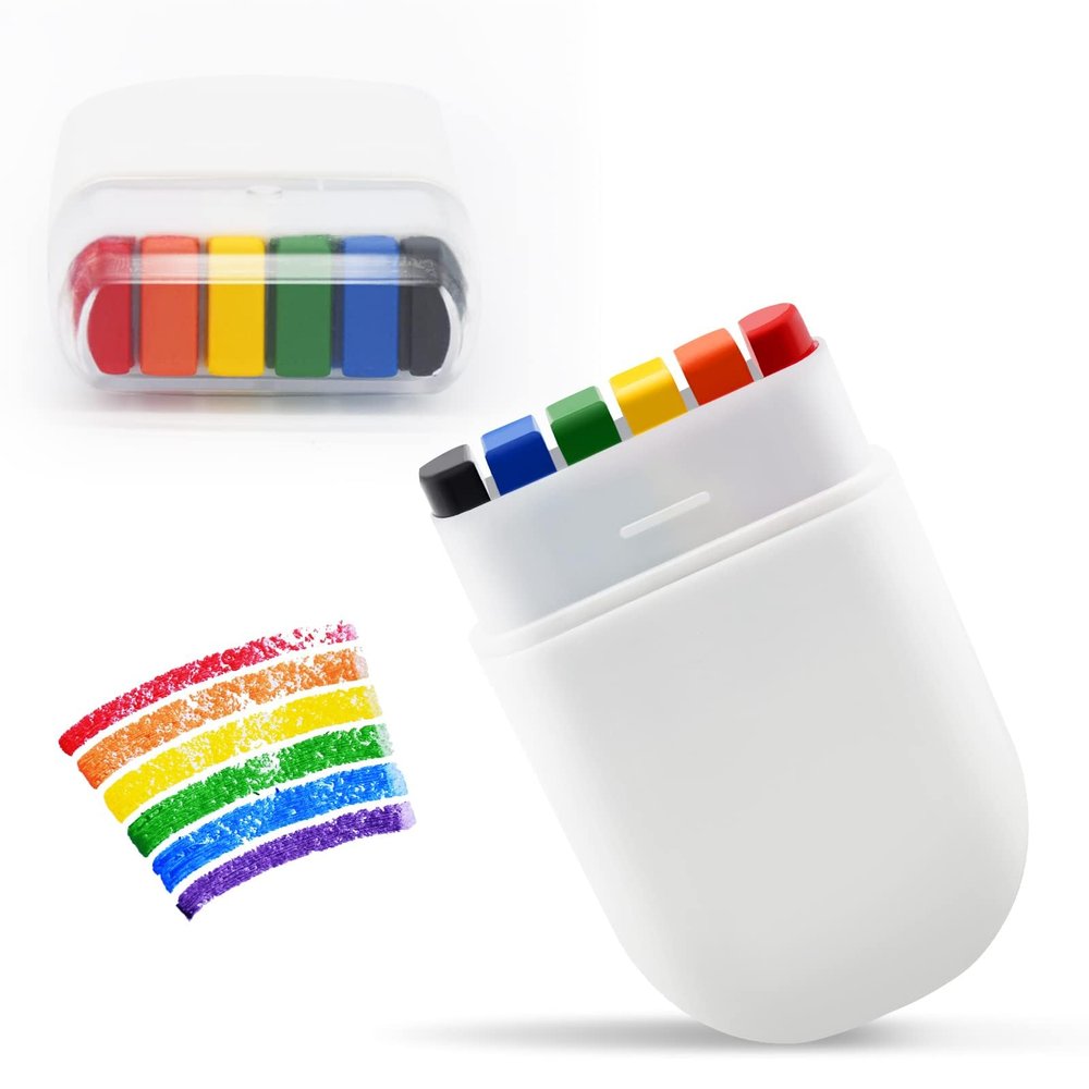Rainbow Pride Flag Face Paint - Gay Pride Rainbow Stripe Fan Brush Stick, Face and Body Paint for Gay Pride Parade, Pride Month Celebrations, Cosplay, Party, and Halloween Makeup (1 Pack)