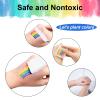 Rainbow Pride Flag Face Paint - Gay Pride Rainbow Stripe Fan Brush Stick, Face and Body Paint for Gay Pride Parade, Pride Month Celebrations, Cosplay, Party, and Halloween Makeup (1 Pack) view 3