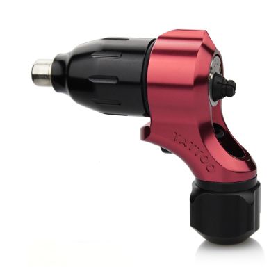 Rotary Tattoo Machine Professional Drive Tattoo Machine Swiss Motor Tattoo Gun with Stroke Caps 2.8 3.4mm 4 mm for Lining Shading,Red