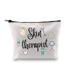 GJTIM Skin Therapist Gift Skin Specialist Gift Skin Care Technician Esthetician Makeup Zipper Pouch Therapist Appreciation Gift for Dermatologist (Skin Therapist Bag) view 1