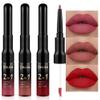evpct 3Pcs Mauve Neutral Light Rosey Nude Blue Red Matte Liquid Lipstick and Lip Liner Stain Sets for Women, Long Lasting 24 Hours Matte Lipstick labiales matte larga duracion 24 mate originales view 1