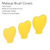 12pcs Makeup Brush Covers, Silicone Makeup Brush Covers Heart Shape Brush Organizer Case for Makeup Storage and Protect Makeup Bag Reusable Travel Brush Storage Holder view 2