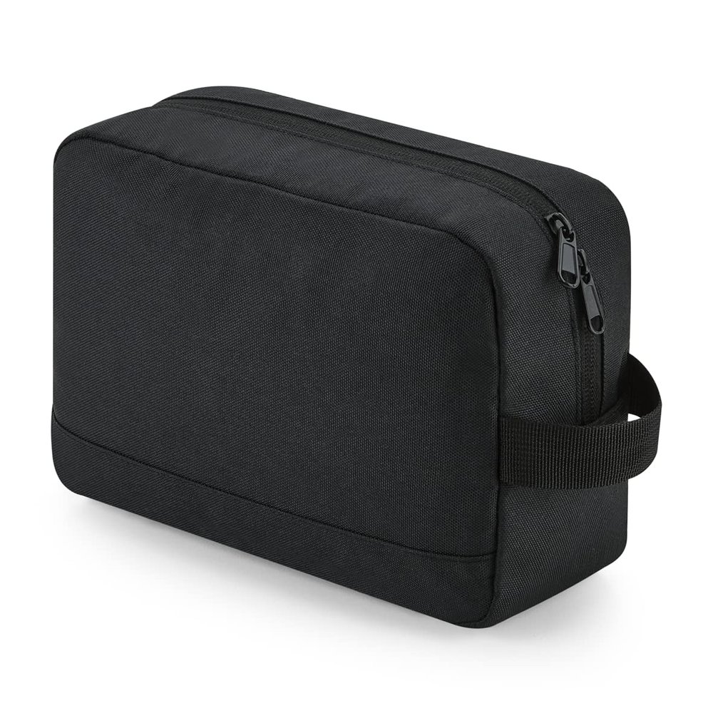 Bagbase Essential Recycled Toiletry Bag (One Size) (Black)