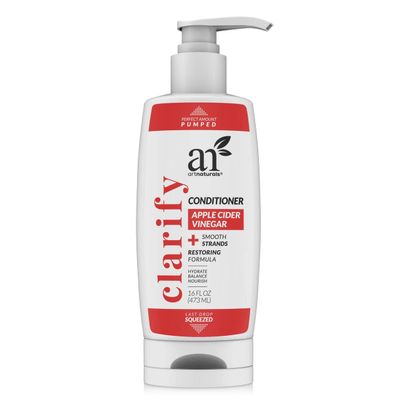 Artnaturals Apple Cider Vinegar Conditioner  (16 Fl Oz / 473ml)  All Hair Types - Dual Bottle - Plant Base Blend - Coconut Oil and Vitamin E for Split Ends, Shine, Stronger and Smoother