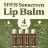 Earth's Daughter SPF Lip Balm 4-Pack Strawberry Flavor Stocking Stuffers - Lip Sunscreen, SPF 15, Organic Ingredients, Beeswax, Coconut Oil, Vitamin E - Hypoallergenic, Paraben Free, Gluten Free view 3