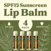 Earth's Daughter SPF Lip Balm 4-Pack Citrus Flavor Stocking Stuffers - Lip Sunscreen, SPF 15, Organic Ingredients, Beeswax, Coconut Oil, Vitamin E - Hypoallergenic, Paraben Free, Gluten Free view 2