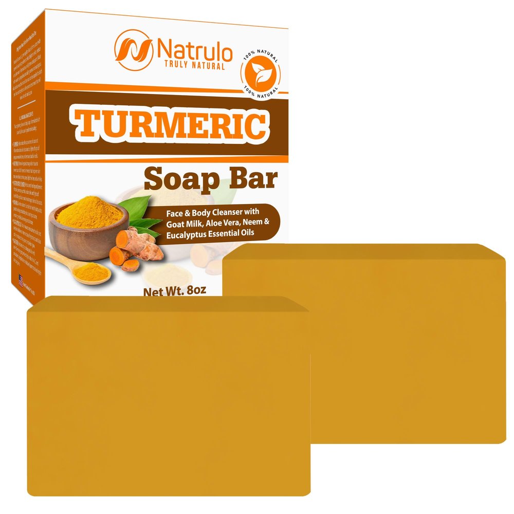 Natural Turmeric Soap Bar for Face & Body  Turmeric Skin Soap Wash for Dark Spots, Intimate Areas, Underarms  Turmeric Face Soap Reduces Acne, Fades Scars & Cleanses Skin