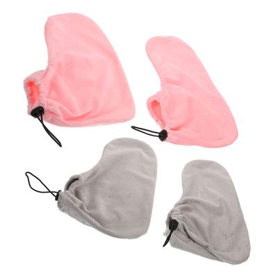 EXCEART 2pairs Comfortable Wax Therapy Treatment Foot Covers Cotton Warmer Foot Covers for Nourishing Skin Elastic Design for for Paraffin Wax Treatments