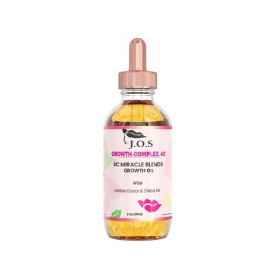 J'Organic Solutions Miracle blends Hair Growth Oil (Formulated with black castor, Rosemary & chebe Oil 2 Fl Oz) for All Ages