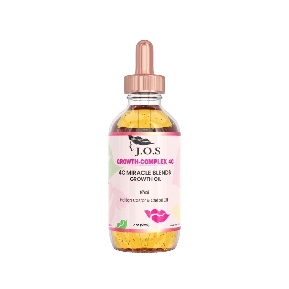 J'Organic Solutions Miracle blends Hair Growth Oil (Formulated with black castor, Rosemary & chebe Oil 2 Fl Oz) for All Ages