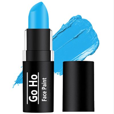 Go Ho Makeup Sky Blue Cream-Blendable Stick - Body Paint Professional SFX Makeup,Safe Facepaint Nose&Lip Smacking for HalloweenSky Blue