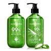 Aloderma Aloe Vera Gels Set, 2 Pieces - 300g Aloe Vera Gel, 300g Aloe Vera Gel + Tea Tree Oil - Hydrating, Soothing, Moisturizing view 1