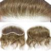 Mens Frontal Hairpiece for Receding Hairline V-Shape Men's Hairline Toupee Natural French Lace Forehead Hairline Replacement 100% Real Human Hair Topper Pieces for Men (4X18CM, 17#DARK ASH BLONDE) view 1