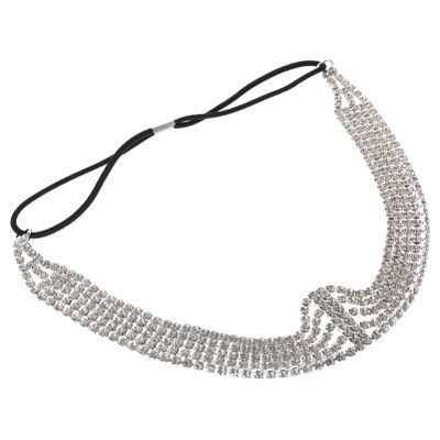 Beaupretty Rhinestone Headdress for Brides Elegant Multi Head Chain Accessory for Weddings Parties and Festivals Lightweight and Chic Hair Decor for Stunning Looks