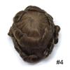 Mens Frontal Hairpiece for Receding Hairline V-Shape Men's Hairline Toupee Natural French Lace Forehead Hairline Replacement 100% Real Human Hair Topper Pieces for Men (4X18CM, 4# MEDIUM BROWN) view 2