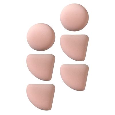 FRCOLOR 6pcs Dual-use Powder Puff for Makeup Handheld Sponges for Dry Wet Application for Foundation Blush and Setting Powder Includes Flat Box