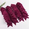 16PCS 8" Large Cheer Hair Bows Ponytail Holder Elastic Band Handmade for Cheerleading Teen Girls College Sports (Maroon, 1 Count (Pack of 16)) view 4