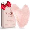 PLANTIFIQUE Rose Quartz Gua Sha Tool  Anti-Aging Face Massager & Jawline Shaper for Skincare Routine  Facial Massage & Skin Care Gift view 1