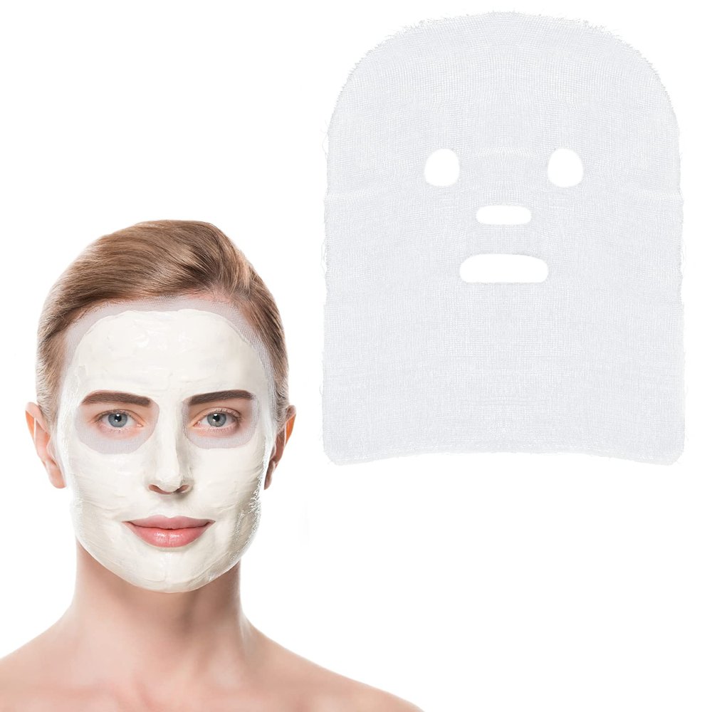 100 Sheets Pre-cut Gauze Facial Cotton Beauty Gauze Skin Care Face, Soft High Frequency Gauze Face Pads for Women Girls Skin Face Care Spas Beauty Salons