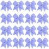 16PCS 8" Large Cheer Hair Bows Ponytail Holder Elastic Band Handmade for Cheerleading Teen Girls College Sports (16 Pcs) (Light Purple) view 1