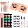 3D Reusable Makeup Mannequin - Practice Face Board with Eyeshadow Palette for Makeup Artists & Beginners view 1