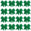 16PCS 8" Large Cheer Hair Bows Ponytail Holder Elastic Band Handmade for Cheerleading Teen Girls College Sports (Forest Green, 1 Count (Pack of 16)) view 1