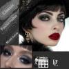 Afflano DL Gray Eyeshadow Palette Grey Black White Silver, Blendable Smokey Eye Eyeshadow for SFX Skull Goth Look Halloween Makeup Palette, Long Lasting Dark Eye Shadow Pallet - Panda view 2