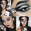 Afflano DL Gray Eyeshadow Palette Grey Black White Silver, Blendable Smokey Eye Eyeshadow for SFX Skull Goth Look Halloween Makeup Palette, Long Lasting Dark Eye Shadow Pallet - Panda view 3