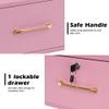 BarberPub Locking Wall Mount Styling Barber Station with Mirror Beauty Spa Salon Furniture,6154-5012-mirror (Pink) view 3