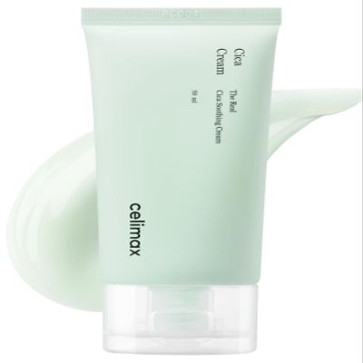 celimax The Real Cica Soothing Cream | with Fresh Cica Extract, Oil Free, Hydrating, Moisturizing, Calming, Dry Oily Combination Sensitive Skin, Korean Skincare, Lightweight Gel Cream, 50ml