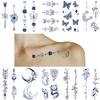 ANIUVOT Small Semi Permanent Tattoos Flower & Butterfly for Women Teen Girls 10 Sheets, Plant-Based Ink, Realistic Temporary Tattoos, Long Lasting for 1-2 Weeks view 1
