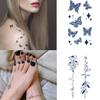 ANIUVOT Small Semi Permanent Tattoos Flower & Butterfly for Women Teen Girls 10 Sheets, Plant-Based Ink, Realistic Temporary Tattoos, Long Lasting for 1-2 Weeks view 4