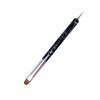 French Nail Brush, YIHUALE 2 Way French Gel Acrylic Nail Art Kolinsky Brush With Dotting Tool for Professional Manicure Cuticle Clean Up Nail Art Design- White And Black (16#, Black and White) view 1