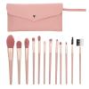 Draliance Makeup Brushes 12pcs Professional Makeup Brush Set Super Soft Synthetic Bristle for Powder Blush Concealers Lip Eye Shawdow Contouring and Highlighting with Storage Case (Pink) view 1
