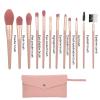 Draliance Makeup Brushes 12pcs Professional Makeup Brush Set Super Soft Synthetic Bristle for Powder Blush Concealers Lip Eye Shawdow Contouring and Highlighting with Storage Case (Pink) view 2