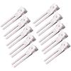 10 Pack Double Prong Pin Curl Clips, Duck Billed Hair Clips for Hairdressing Setting Section Clips, 1.8" Silver Rustproof Metal Curl Hair Clips for Hair Styling, Hair Coloring, Hair Sectioning view 1