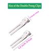 10 Pack Double Prong Pin Curl Clips, Duck Billed Hair Clips for Hairdressing Setting Section Clips, 1.8" Silver Rustproof Metal Curl Hair Clips for Hair Styling, Hair Coloring, Hair Sectioning view 2
