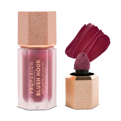 Profusion Cosmetics Blush Hour Lightweight and Long Wearing Soft Matte Cream Blush, Buildable, Natural Finish, Radiant Glow (Sangria)
