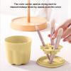 Makeup Brush Cleaning Cup, Makeup Brush Cleaner, Efficient Cosmetic Brush Washing Container Soft TPR Cleaning Mat Cosmetic Brush Cleaner Tool with Drying Holder Cover view 2