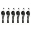 6 Pack Precision Stainless Steel Slant Tweezers Eyebrow Removal Angled Tip Grip view 1