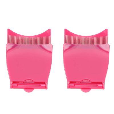 2Pcs Folding Eye Lash Comb, Eyelash Grooming Tool, Portable Mini Travel Eyelash Separator for Home or Beauty Makeup Salon