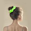 AUEAR, 12 Pack Neon Scrunchies, Pink Green Orange Purple red Yellow Elastic Bright Color Solid Hair Ties Ponytail Bands Scrunchy for Women Girls Accessories 80's 90's Party view 3