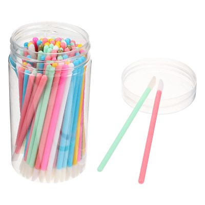 Beaupretty 100pcs Disposable Lipstick Applicators Versatile Plastic Lip Brush Makeup Tools for Smooth Lip Lines and Color Application