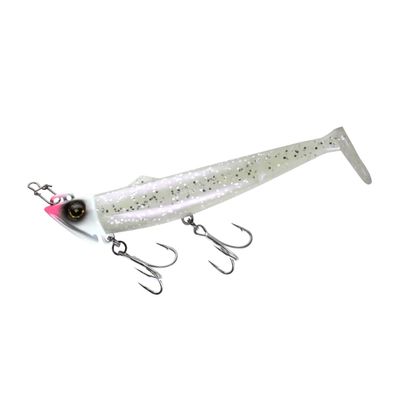 Hayabusa FS443 Jack-Eye FLI Shad 0.7 oz (20 g), #1 Pearl Glow Silver Glitter