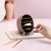 Dressing table Storage Box Desktop Hanger Rack Cosmetics Table Storage for Lipstick, Eyebrow Pencil, Brush, Stationery storage (Cameo Brown) view 2